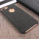 Wholesale iPhone 8 Plus / iPhone 7 Plus / iPhone 6S 6 Plus Wool Style Armor Hybrid Case (Black)